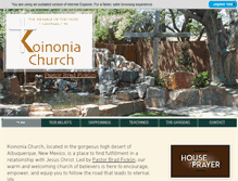 Tablet Screenshot of koinonia-abq.com